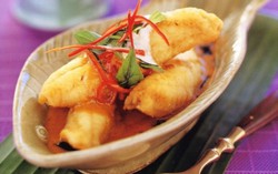 Cá ba sa chiên sốt cà ri