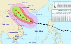Bão số 7 hướng vào biển Quảng Ninh - Nam Định