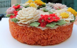 Xôi hoa đậu trong mâm cỗ cúng rằm tháng bảy gây sốt