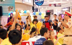 Trẻ hào hứng học kỹ năng an toàn giao thông tại Ngày hội Mottainai 2019
