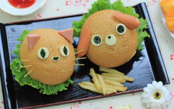 Hamburger thơm ngon, ngộ nghĩnh cho bé