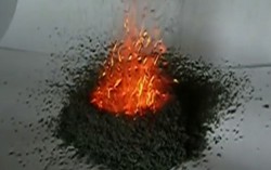 Núi lửa nhân tạo với muối Amoni Dicromat
