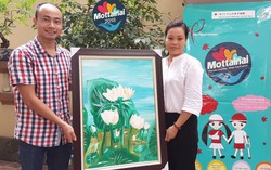 Nữ sinh lớp 8 tặng tranh Sen cho Mottainai 2018