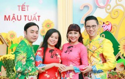 MC Anh Quân, Ngọc Tiên hẹn ca sĩ Diễm Phương chụp ảnh áo dài Tết