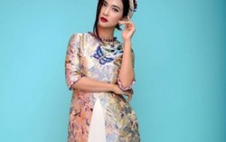 Kim Tuyến không ngại diện áo dài kết hợp 'váy đụp'