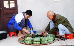 Nồi bánh chưng Tết của gia đình cụ ông tuổi 88