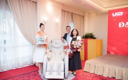 Hoa hậu Ngọc Hân tặng cha mẹ ghế massage HASUTA thế hệ mới để chăm sóc sức khỏe nhân ngày sinh nhật của mình