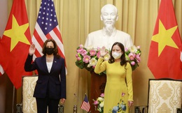 Phó Chủ tịch nước Võ Thị Ánh Xuân tiếp Phó Tổng thống Mỹ Kamala Harris 