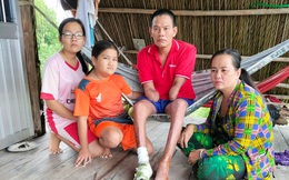 Bố mất khả năng lao động do tai nạn và nỗi lo các con không được đi học