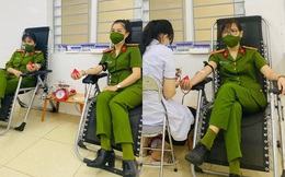 Vừa xong ca trực chốt, 3 nữ cán bộ công an lập tức đến hiến máu giúp bệnh nhân nghèo