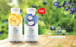 Nạp nguồn năng lượng hoàn toàn từ thiên nhiên với TH true JUICE milk Việt quất và Chuối