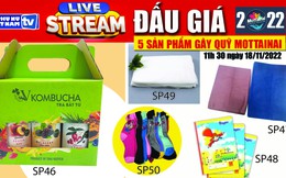 11h30 ngày 18/11: Livestream đấu giá 5 sản phẩm gây quỹ Mottainai 2022