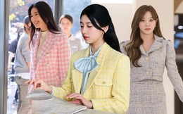 Học cách diện áo khoác vải tweed từ các diễn viên Hàn Quốc