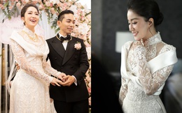 Áo dài cưới của Khánh Thi: Thiết kế độc nhất phảng phất nét đẹp hoàng gia