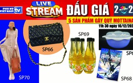 11h30 ngày 16/12: Livestream đấu giá 5 sản phẩm gây quỹ Mottainai 2022