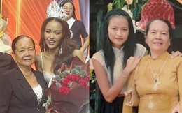 Mẹ Hoa hậu Ngọc Châu chỉ diện 1 bộ trang phục trong 2 thời khắc đăng quang của con