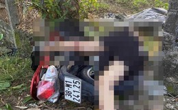 Hà Tĩnh: Phát hiện một phụ nữ tử vong nằm đè lên xe máy