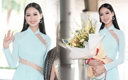 Á hậu cao nhất Việt Nam diện áo dài đọ sắc mỹ nhân quốc tế