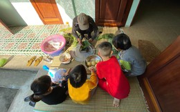 Các em bé háo hức trải nghiệm một cái Tết hạnh phúc bên ông bà
