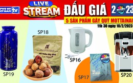 11h30 ngày 10/2: Livestream đấu giá 5 sản phẩm gây quỹ Mottainai 2023