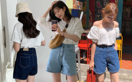 7 cách mặc đẹp với quần short denim được ulzzang Hàn ưa chuộng