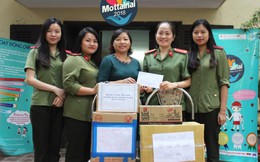 Hội Phụ nữ Học viện An ninh ủng hộ quà và 2 triệu đồng cho Mottainai