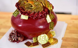 Bánh hũ vàng, túi tài lộc gây sốt trong ngày Vía Thần tài 
