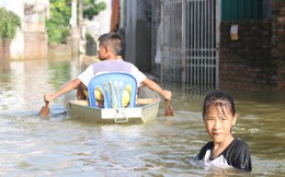 Gần 1 nghìn hộ dân huyện Chương Mỹ bị cắt điện vì ngập lụt