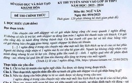Bài trên báo Phụ nữ Việt Nam vào đề thi tuyển sinh lớp 10