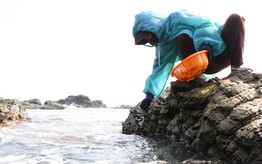 Những phụ nữ "neo mình" bên ghềnh đá mưu sinh