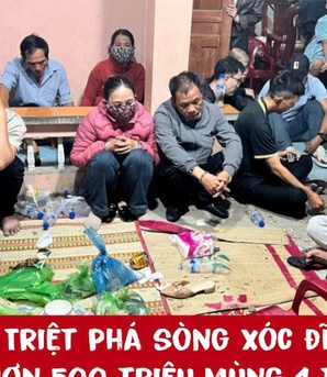 Bản tin Pháp luật 24h ngày 18/2: Triệt phá điểm đánh bạc mùng 1 Tết hơn 500 triệu đồng