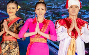 Dàn Hoa hậu, Nam vương trình diễn trang phục truyền thống của người Chăm tại Lễ hội Katê