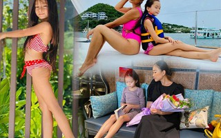 Mới 7 tuổi, con gái Đoan Trang khoe đôi chân dài tựa siêu mẫu "lấn át" mẹ