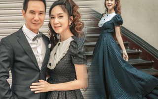 10 năm ngày cưới: mẹ 4 con Minh Hà diện váy bồng bềnh bên Lý Hải