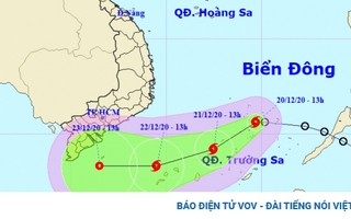 Bão số 14 hình thành trên Biển Đông