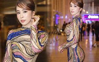 Quỳnh Nga diện váy lắt léo khoe dáng đẹp tựa ma-nơ-canh