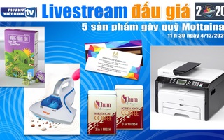 11h30 ngày 4/12: Livestream đấu giá 5 sản phẩm gây quỹ Mottainai 2020