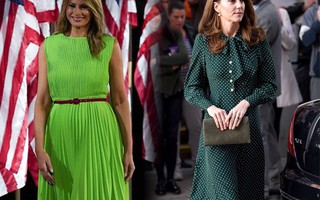 Mê diện váy xanh, vợ Tổng thống Trump nổi bật, Công nương Kate ghi điểm vì nền nã, ngọt ngào