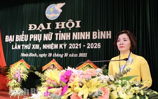 Bà Đào Thị Hòa tái đắc cử Chủ tịch Hội LHPN tỉnh Ninh Bình nhiệm kỳ 2021-2026