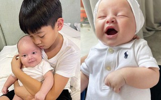 Con trai 3 tháng tuổi của Hồ Ngọc Hà có loạt biểu cảm "đốn tim" người hâm mộ