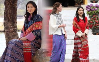 Hoàng hậu Bhutan không lép vế khi chụp cùng Công nương Kate 