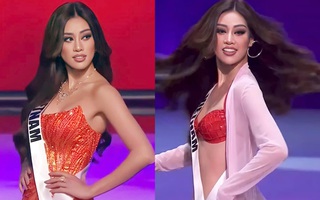 Khánh Vân nổi bật với 3 gam màu rực rỡ trong đêm thi Bán kết Miss Universe