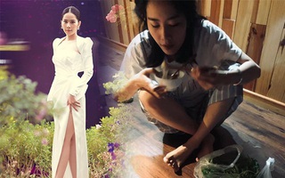 Nam Em vừa lên thảm đỏ với bộ váy trắng tinh khôi, tự bóc ảnh ở nhà gây sửng sốt