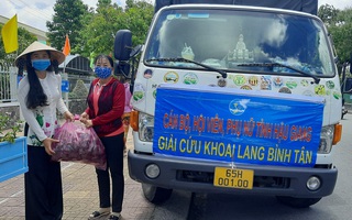 Hội LHPN tỉnh Hậu Giang hỗ trợ tiêu thụ 11 tấn khoai lang cho nông dân Vĩnh Long