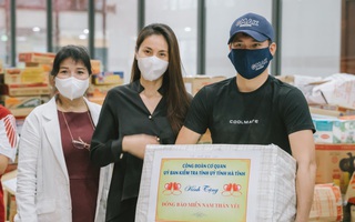 Ca sĩ Thủy Tiên nhận hơn 100 tấn thực phẩm từ Hà Tĩnh hỗ trợ người dân TPHCM