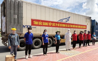 Hơn 100 tấn nông sản từ Bắc Giang ủng hộ TPHCM chống dịch