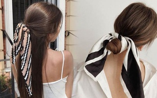 Biến tấu 4 kiểu tóc phong cách Hàn Quốc bằng khăn lụa