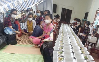 Hội LHPN tỉnh Thái Bình hỗ trợ suất cơm cho gần 100 người “mắc kẹt” tại chốt kiểm soát