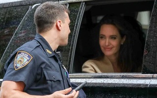 Angelina Jolie bị cảnh sát hỏi thăm, gương mặt trong cửa kính ô tô gây sốt