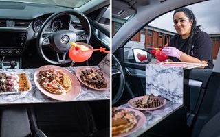 Độc đáo ý tưởng kinh doanh tiệm bánh trong xe hơi